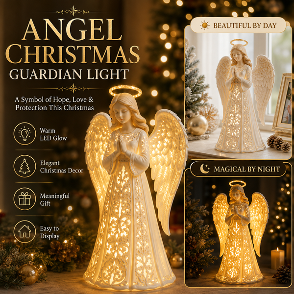 LumiAngel™ Weihnachtsengel-Licht – Warmer Goldschein für Hoffnung & Liebe | Bedeutungsvolle Weihnachtsdeko