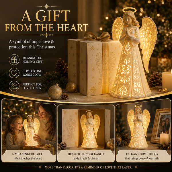 LumiAngel™ Weihnachtsengel-Licht – Warmer Goldschein für Hoffnung & Liebe | Bedeutungsvolle Weihnachtsdeko