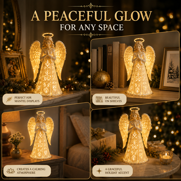 LumiAngel™ Weihnachtsengel-Licht – Warmer Goldschein für Hoffnung & Liebe | Bedeutungsvolle Weihnachtsdeko