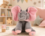 CuddleJoy™ Singender Elefant – Interaktives Kuscheltier mit beweglichen Ohren & Peekaboo-Spaß