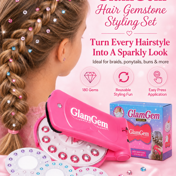 Glimmera™ Haar-Gemmen Styling-Set – Für funkelnde, kreative Frisuren