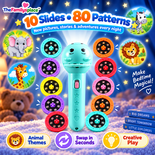 StoryLumo™ Kinder-Taschenlampen-Projektor | Fantasievolle Gute-Nacht-Geschichten