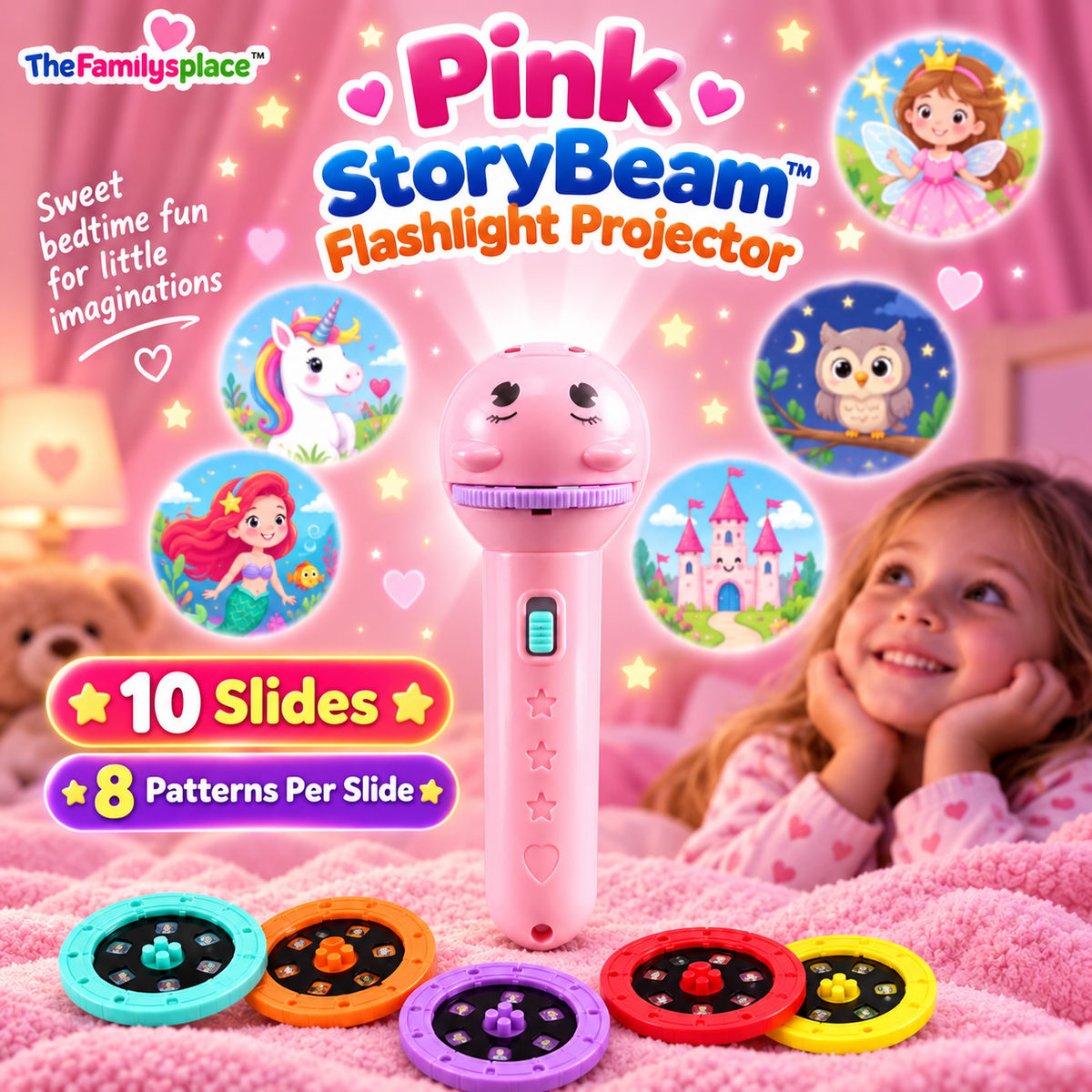 StoryLumo™ Kinder-Taschenlampen-Projektor | Fantasievolle Gute-Nacht-Geschichten