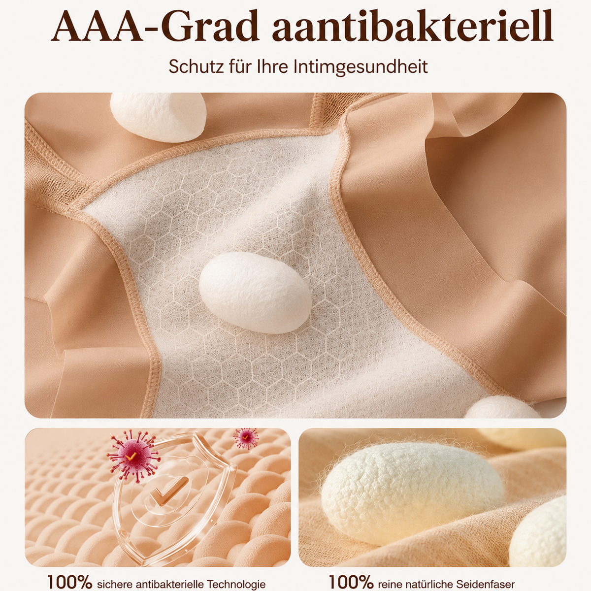 UNIQUE | Atmungsaktive Damen-Shorts-Unterwäsche | 2 Stück