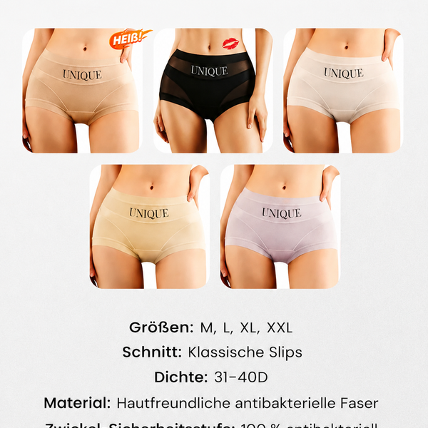 UNIQUE | Atmungsaktive Damen-Shorts-Unterwäsche | 2 Stück