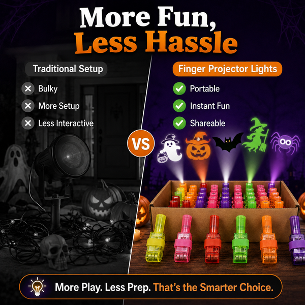 SpookyBeam™ Halloween-Fingerprojektor | Mini-Projektionen für schaurigen Partyspaß