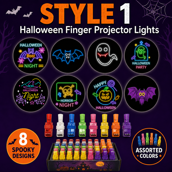 SpookyBeam™ Halloween-Fingerprojektor | Mini-Projektionen für schaurigen Partyspaß