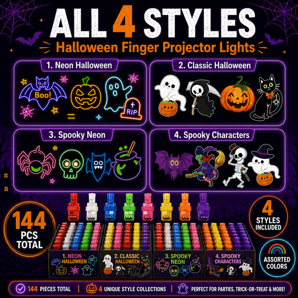 SpookyBeam™ Halloween-Fingerprojektor | Mini-Projektionen für schaurigen Partyspaß