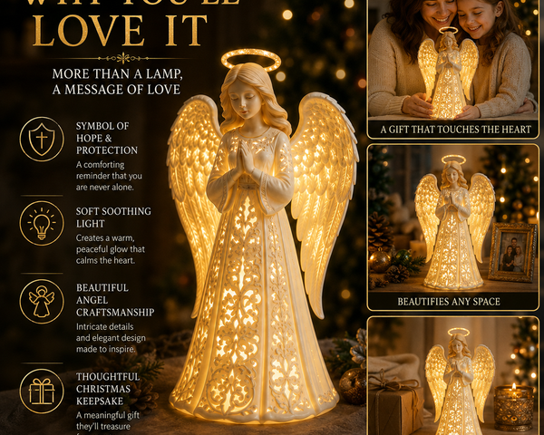 LumiAngel™ Weihnachtsengel-Licht – Warmer Goldschein für Hoffnung & Liebe | Bedeutungsvolle Weihnachtsdeko