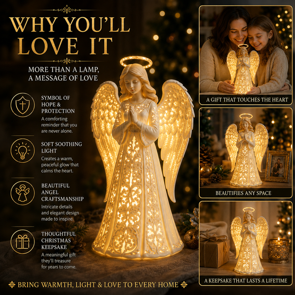 LumiAngel™ Weihnachtsengel-Licht – Warmer Goldschein für Hoffnung & Liebe | Bedeutungsvolle Weihnachtsdeko