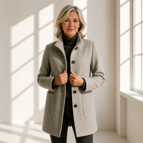 Élanora™ Midi-Mantel für Damen | Eleganter Look & vielseitiger Herbstkomfort