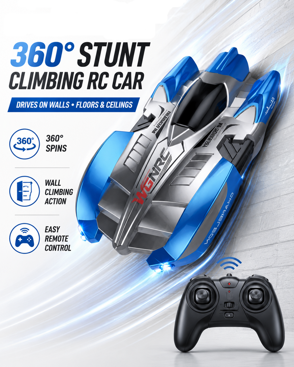 GravityRush™ 360° Stunt RC-Auto – Wandkletterndes Ferngesteuertes Stuntauto | Actionreicher Fahrspaß