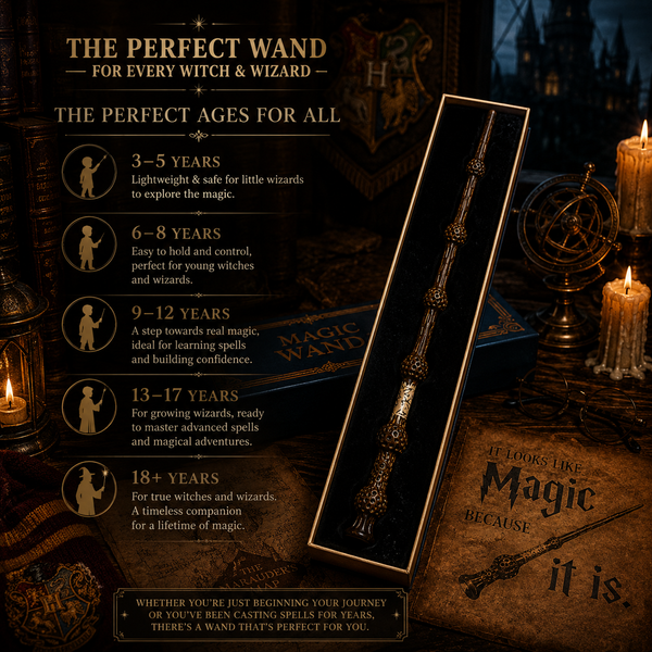 SpellVanta™ Harry Potter Zauberstab | Magischer Feuereffekt für echte Zaubermomente
