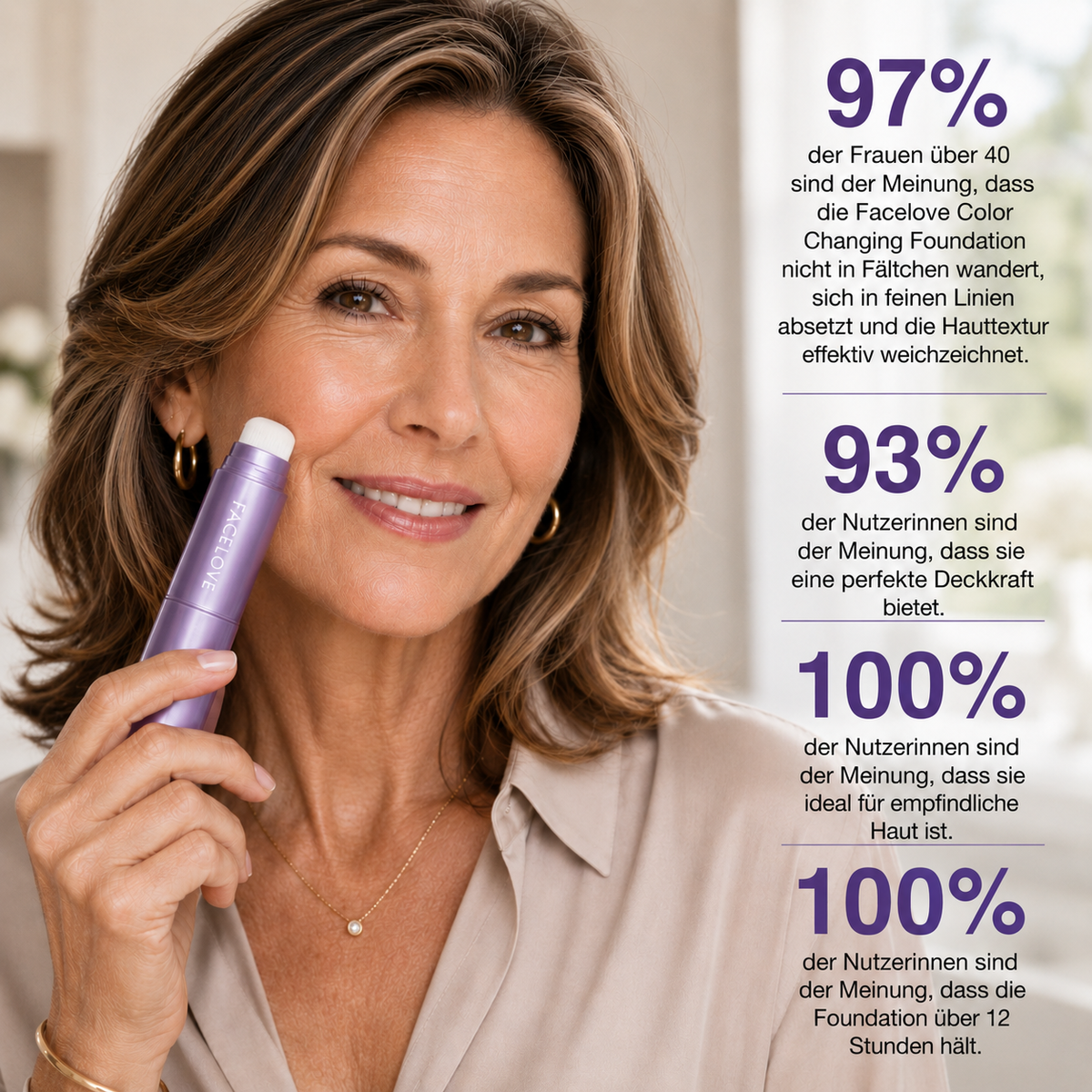 50% Rabatt | Wechsel-Foundation-Stick™ | Der Stick, der reife Haut wieder zum Strahlen bringt!