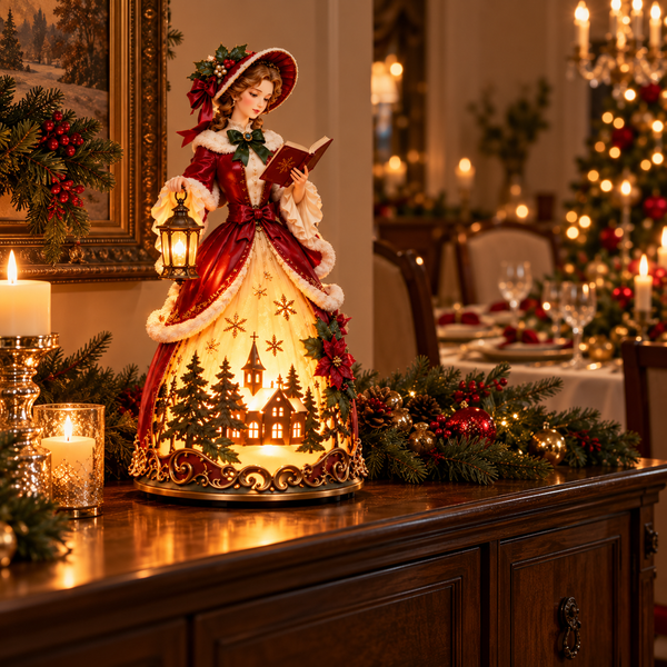 CarolaBelle™ Viktorianische Weihnachtsleuchte | Nostalgischer Festtagszauber