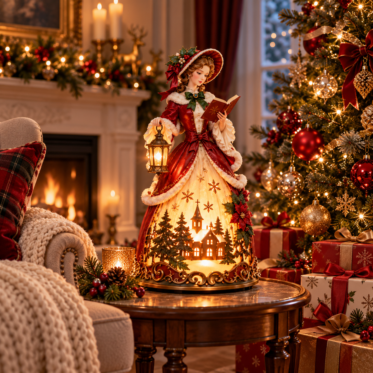 CarolaBelle™ Viktorianische Weihnachtsleuchte | Nostalgischer Festtagszauber
