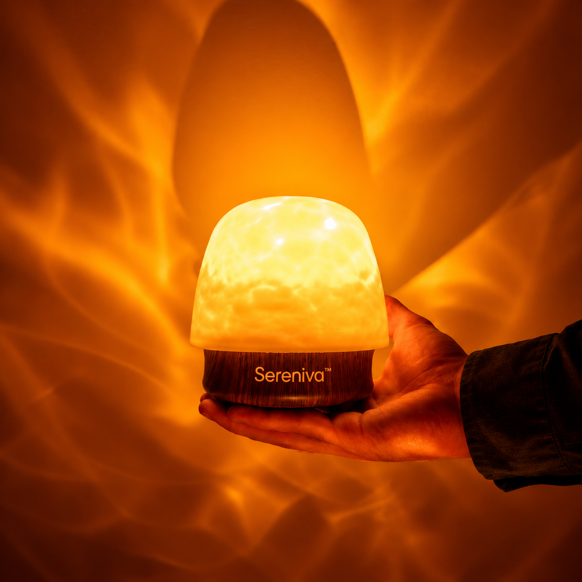 Sereniva™ Aurora-Lichtprojektor | Stimmungslicht, Bluetooth & beruhigende Klänge