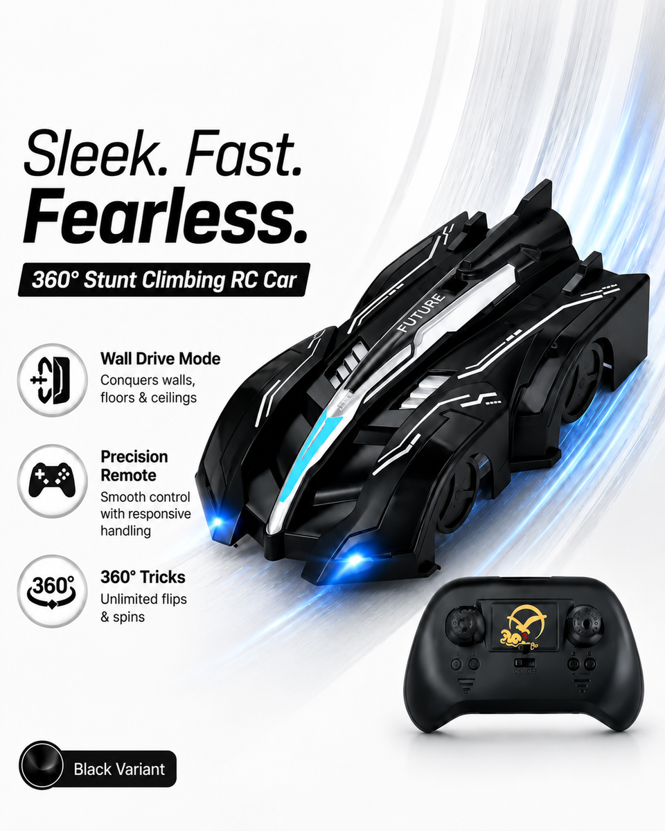 GravityRush™ 360° Stunt RC-Auto – Wandkletterndes Ferngesteuertes Stuntauto | Actionreicher Fahrspaß