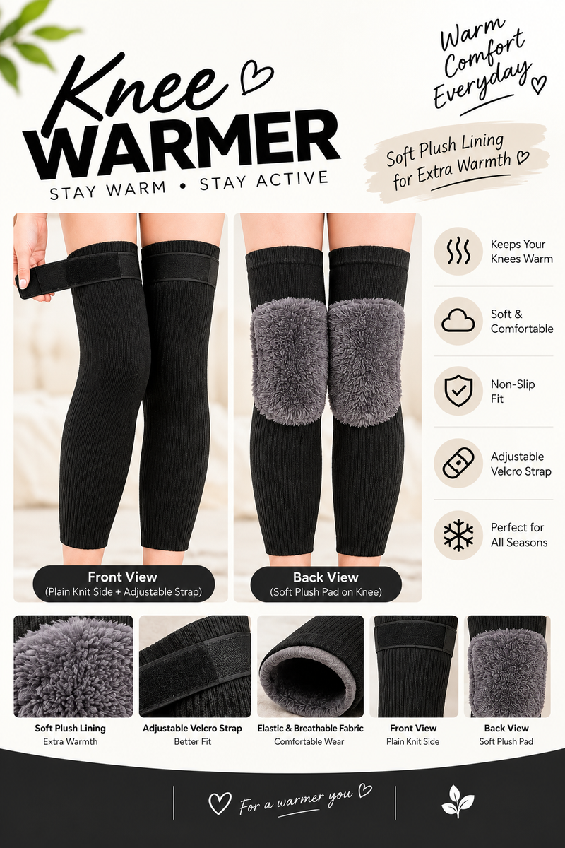WarmKnit™ | Thermische Kniewärmer mit Fleecefutter – Kuschelige Wärme & flexibler Komfort