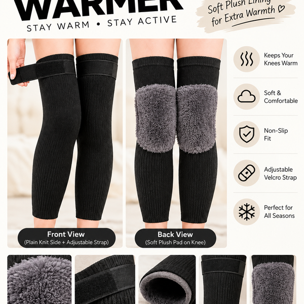WarmKnit™ | Thermische Kniewärmer mit Fleecefutter – Kuschelige Wärme & flexibler Komfort