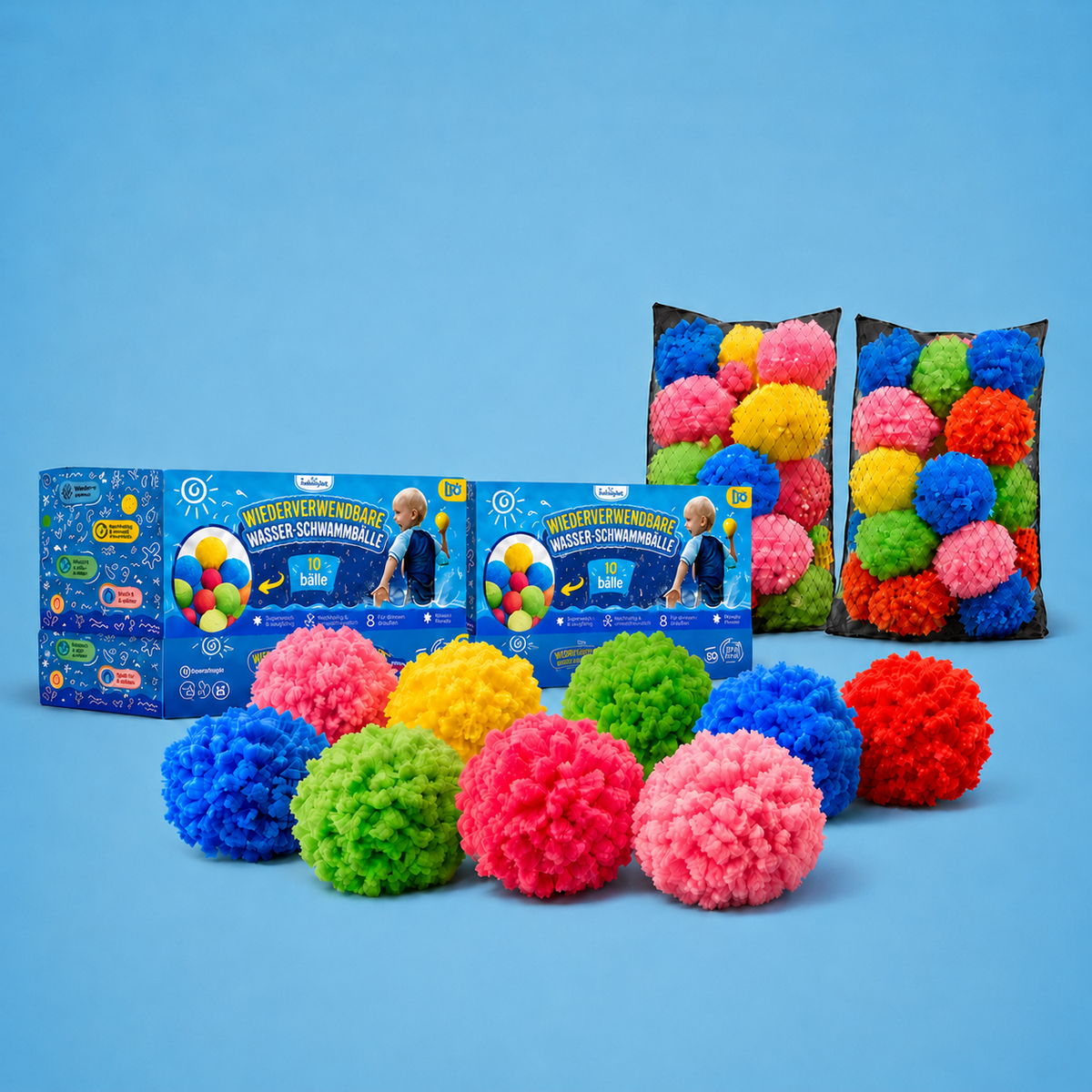 20 KiddoSpace Wiederverwendbare Wasser-Schwammbälle (10 kaufen, 10 GRATIS dazu)