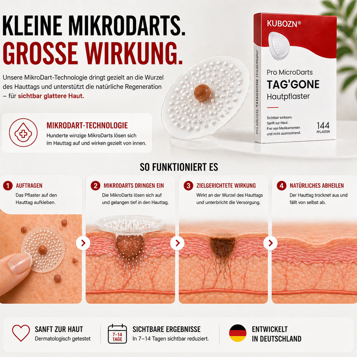 Hautpflaster zur Skin-Tag-Entfernung