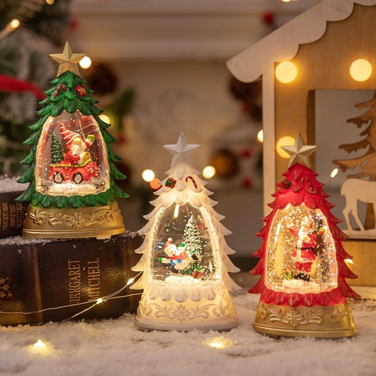 WinterGlow™ Weihnachtsbaum-Schneekugellampe | Festlicher Lichterzauber & gemütliche Weihnachtsstimmung