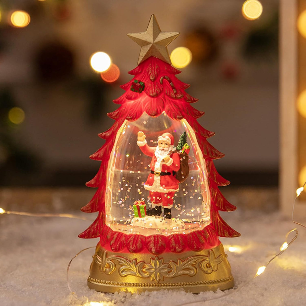 WinterGlow™ Weihnachtsbaum-Schneekugellampe | Festlicher Lichterzauber & gemütliche Weihnachtsstimmung
