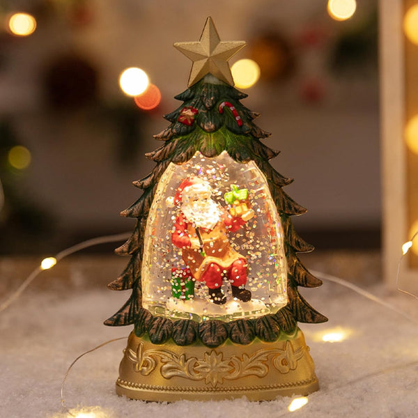 WinterGlow™ Weihnachtsbaum-Schneekugellampe | Festlicher Lichterzauber & gemütliche Weihnachtsstimmung