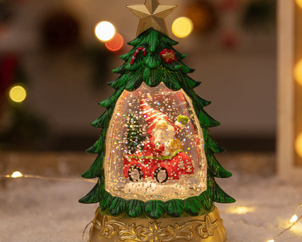 WinterGlow™ Weihnachtsbaum-Schneekugellampe | Festlicher Lichterzauber & gemütliche Weihnachtsstimmung