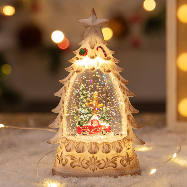 WinterGlow™ Weihnachtsbaum-Schneekugellampe | Festlicher Lichterzauber & gemütliche Weihnachtsstimmung