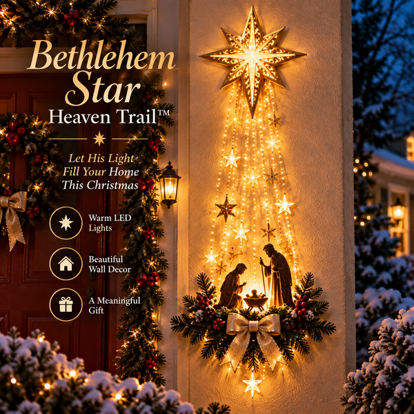 Bethleora™ Weihnachts-Wanddekoration | Leuchtender Bethlehemstern & festliche Atmosphäre