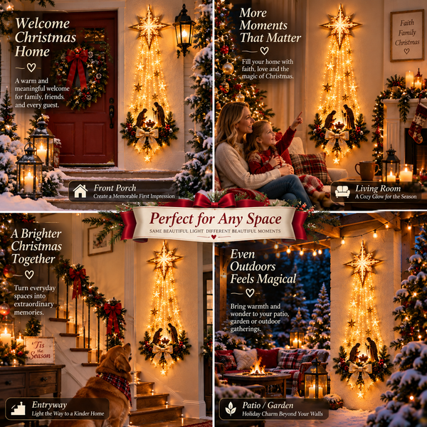 Bethleora™ Weihnachts-Wanddekoration | Leuchtender Bethlehemstern & festliche Atmosphäre