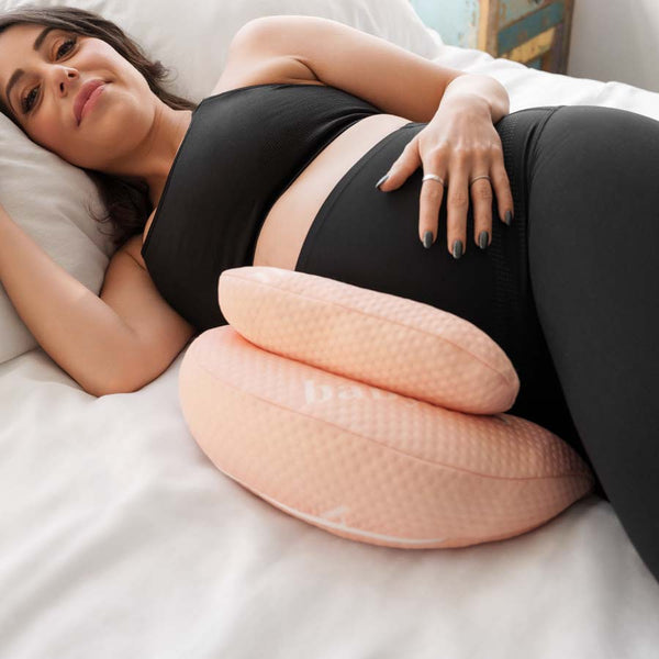 MumLuxe™ Schwangerschaftskissen – Unterstützung für Rücken, Hüfte & Bauch für erholsamen Schlaf