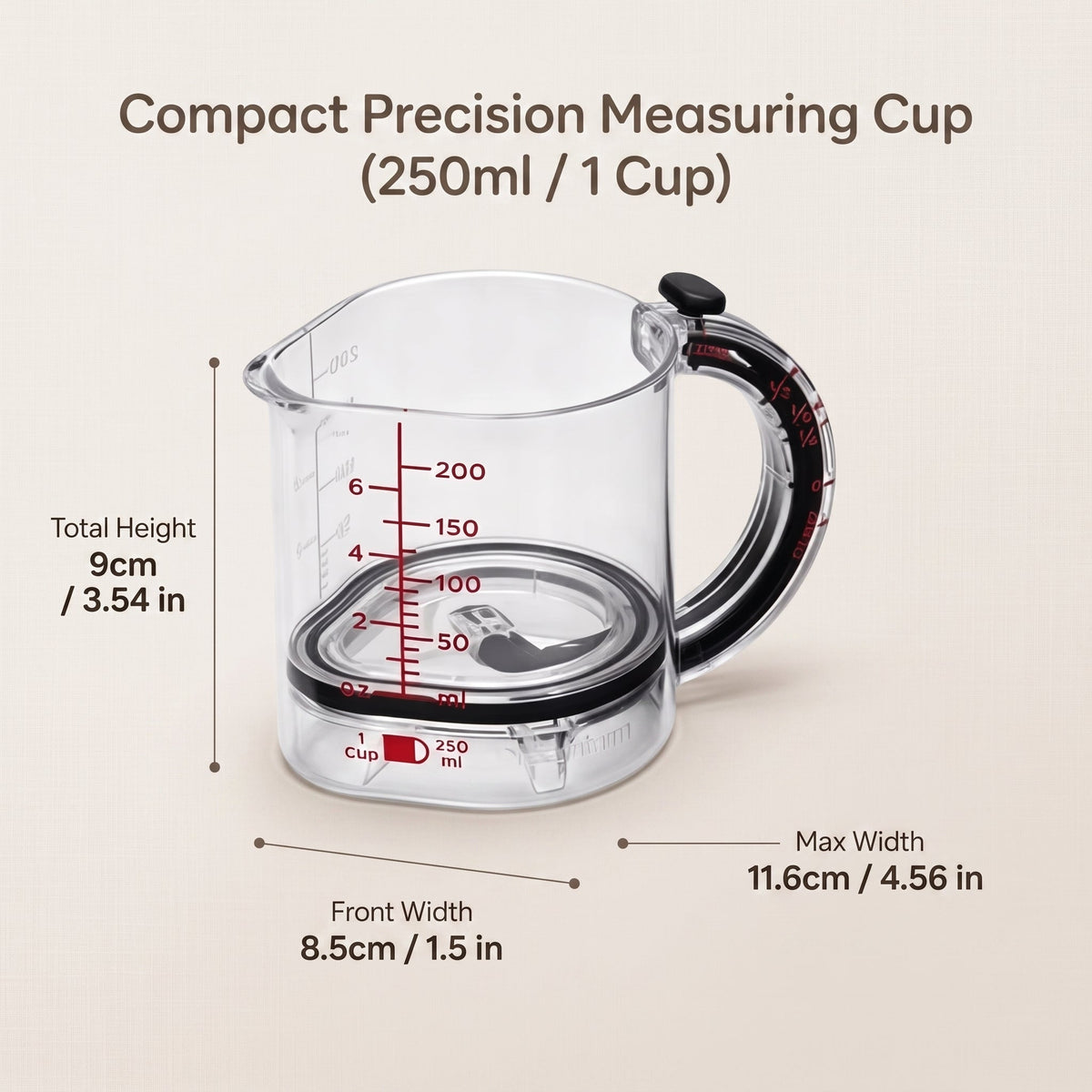 FlexiMeasure™ Verstellbarer Messbecher – Präzise Abmessen & Sauber Ausgießen