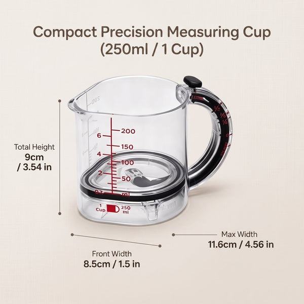 FlexiMeasure™ Verstellbarer Messbecher – Präzise Abmessen & Sauber Ausgießen