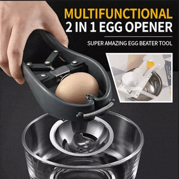 EggTastic - Multifunktionaler 2-in-1-Eieröffner – Super tolles Eierschläger-Werkzeug [Letzter Tag Rabatt]