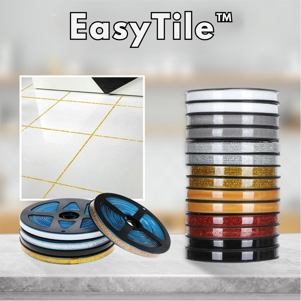 EasyTile™ – Selbstklebendes Fugenband für Keramikfliesen | Perfekte Abdichtung und einfache Anwendung