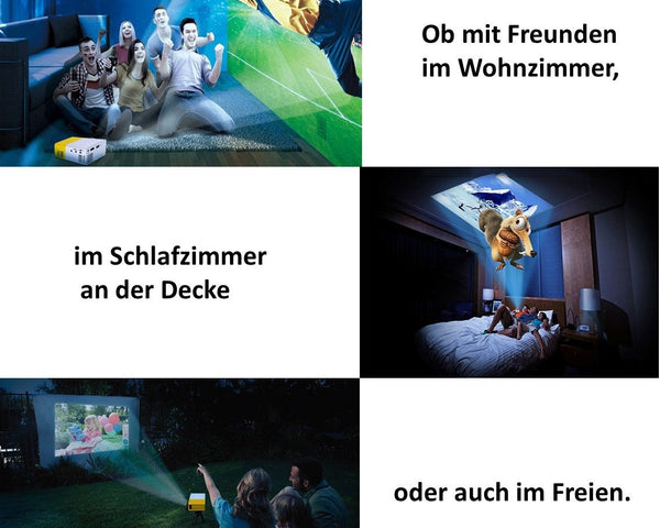UltraLite™ Mini Beamer – Kompakt, Tragbar & Hochauflösend