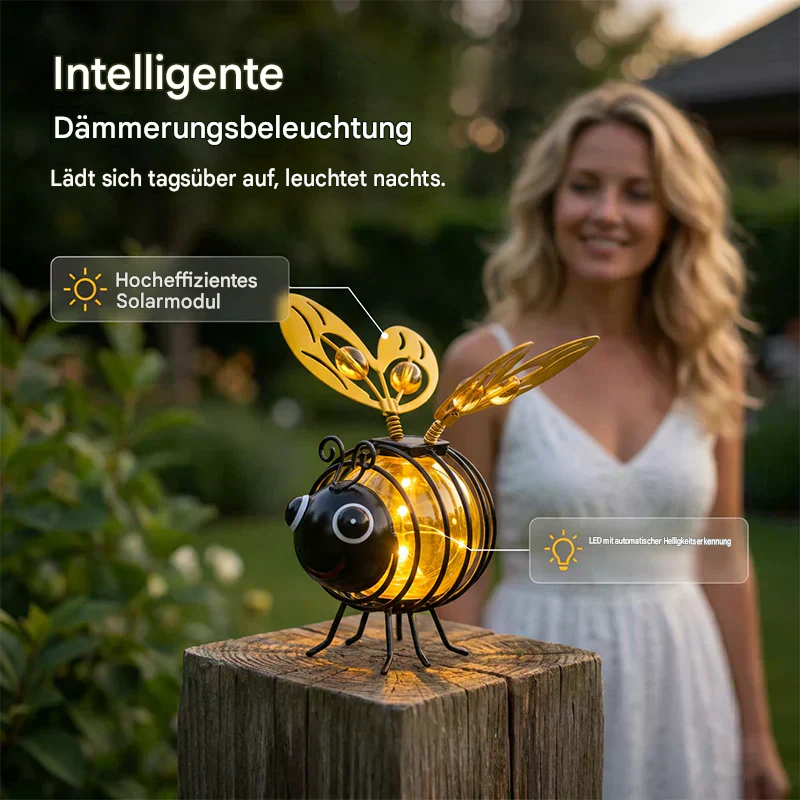 LumiBee™ Solar-Gartenleuchte | Warmes Licht & charmante Abendstimmung