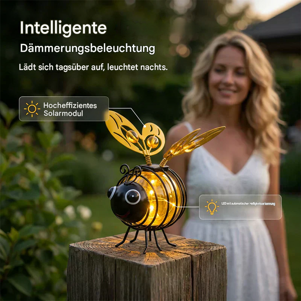LumiBee™ Solar-Gartenleuchte | Warmes Licht & charmante Abendstimmung