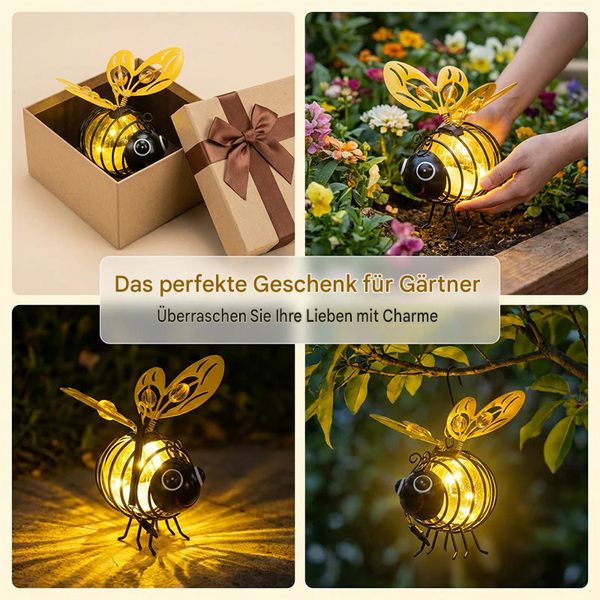 LumiBee™ Solar-Gartenleuchte | Warmes Licht & charmante Abendstimmung