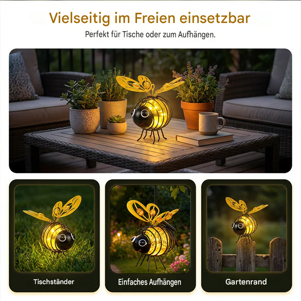 LumiBee™ Solar-Gartenleuchte | Warmes Licht & charmante Abendstimmung