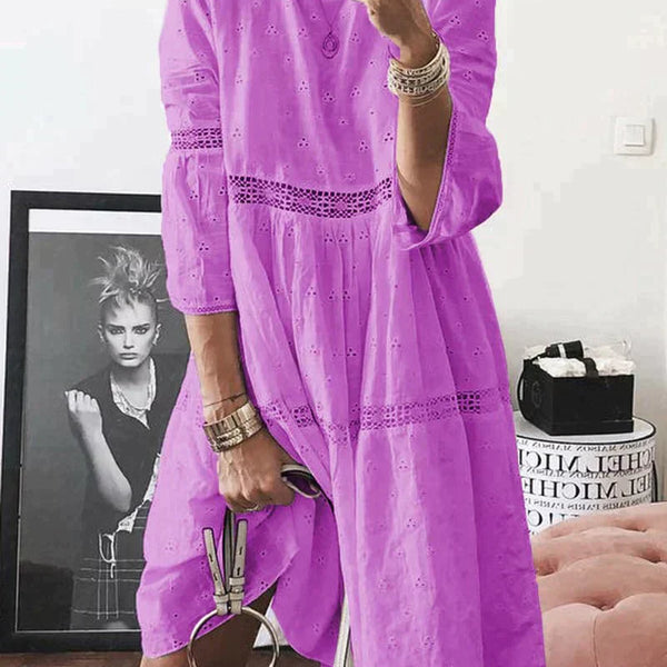 Lesly™ | Kleid mit gestickter Spitze