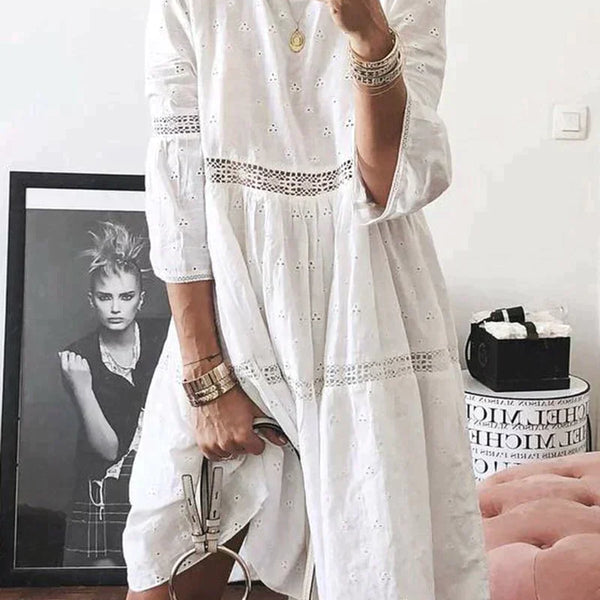 Lesly™ | Kleid mit gestickter Spitze