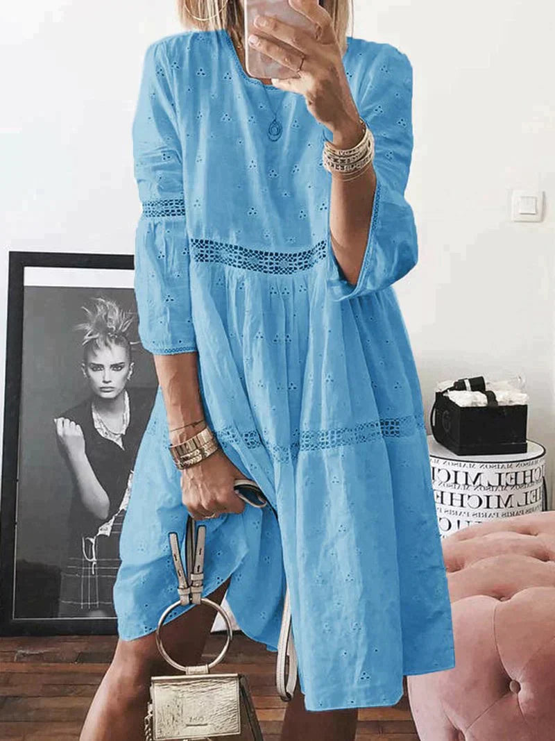 Lesly™ | Kleid mit gestickter Spitze