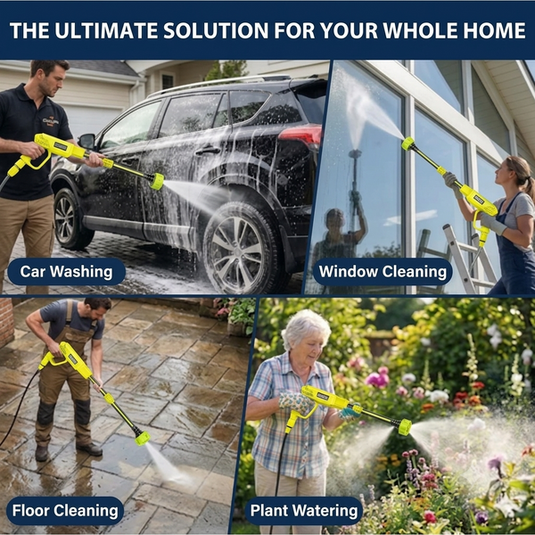 HydroForce™ Akku-Hochdruckreiniger – Kabellose Reinigungskraft für Auto, Garten & Zuhause