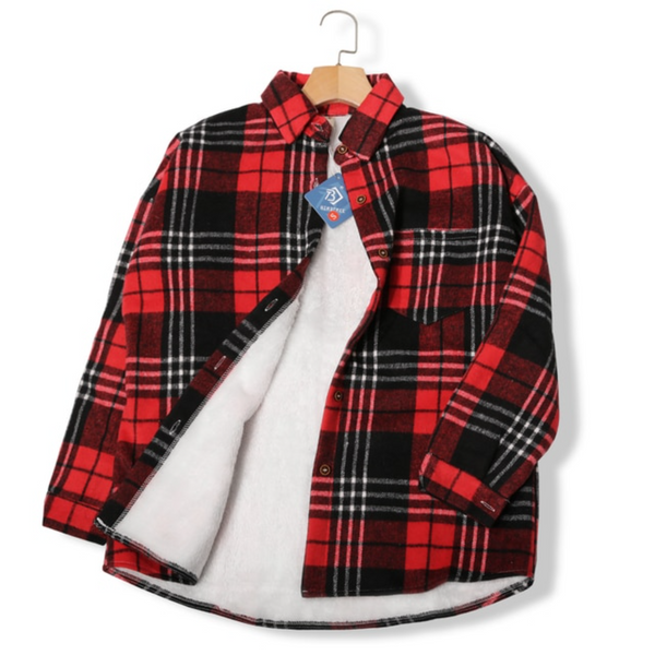 Eva™ | Karierte Jacke mit Pelz