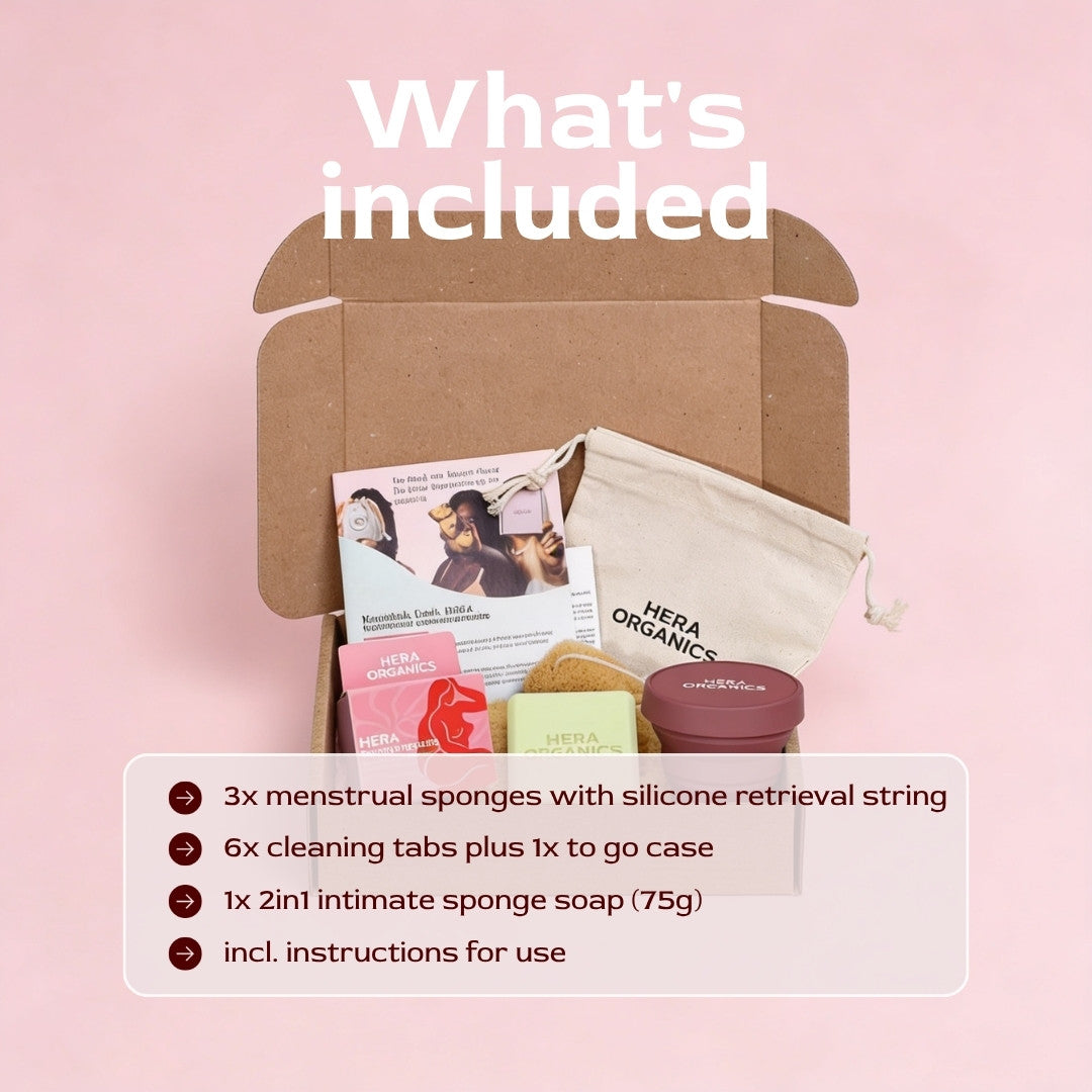 50% Rabatt | Menstruationsschwamm Starterset™ | Natürliche Periode ohne Chemie, ohne Austrocknen & ohne Müll!