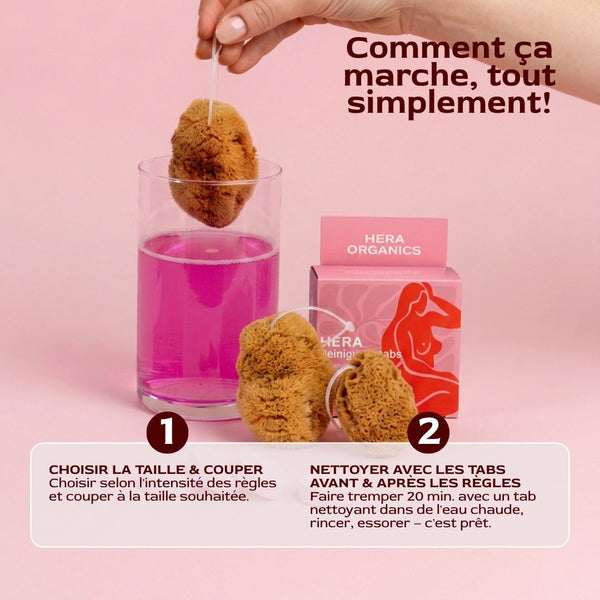 50% Rabatt | Menstruationsschwamm Starterset™ | Natürliche Periode ohne Chemie, ohne Austrocknen & ohne Müll!